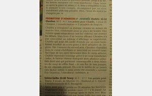 Article le Courrier de l'Yonne 16 novembre 2015